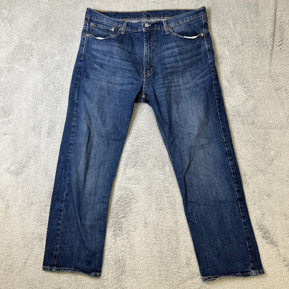 Levi's 505 Regular Fit Straight Jeans Men's Size W 40 X L 30 Blue Denim 5-Pocket